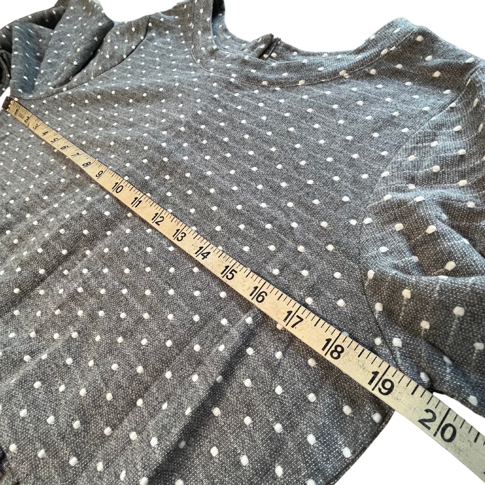 LOFT Dotted Stripe Sweater Dress M Button Swing Preppy Coastal Grandma Casual - Picture 8 of 14